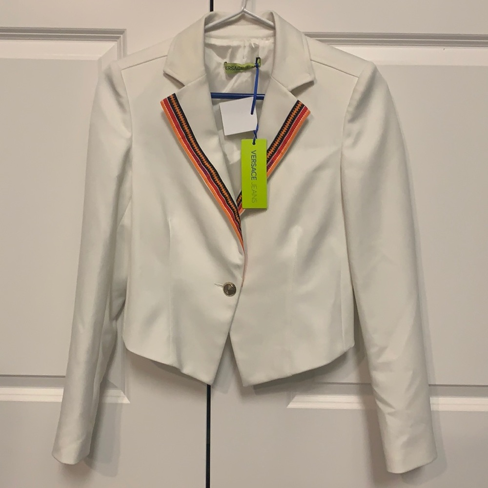 White Versace blazer
